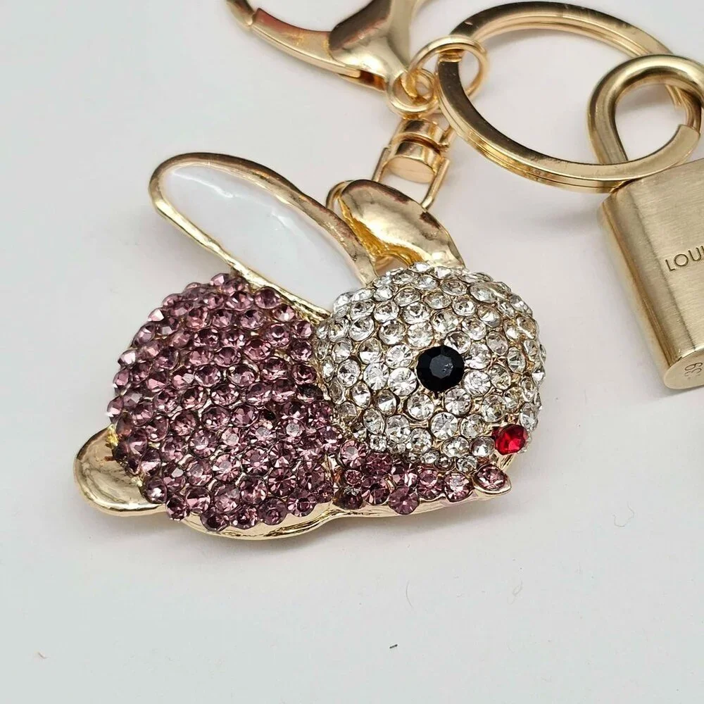 Louis Vuitton Gold Padlock 🔒 Key Set Authentic LV w/ Unbranded Rabbit Keychain